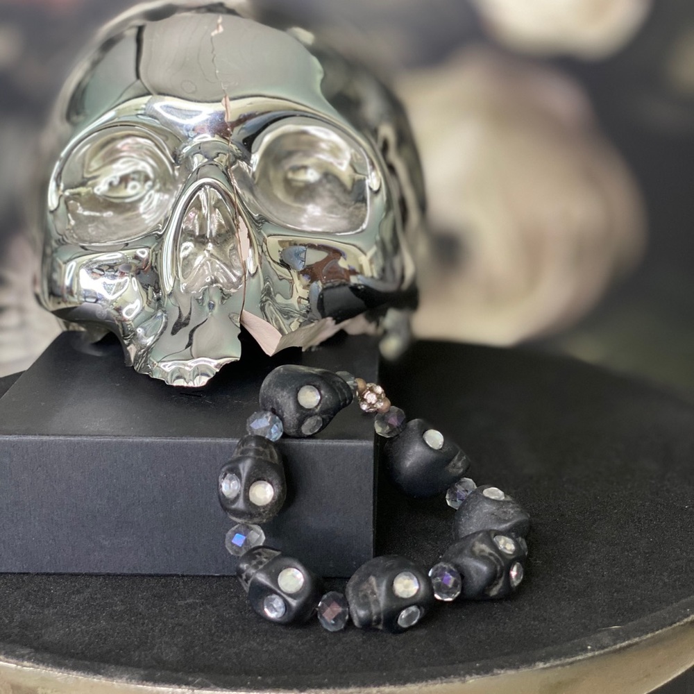 Skull bracelet via Etsy